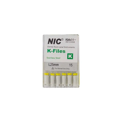 فایل دستی 25 میل NIC – Stainless steel K file